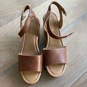 Sun + Stone Wedge Brown Sandals - SZ 8